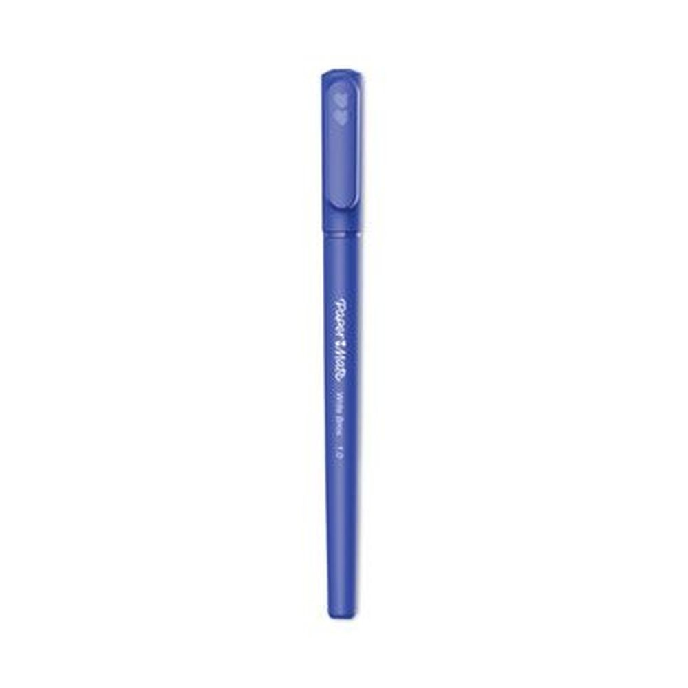 Paper Mate Write Bros Medium 1 mm Blue Barrel Ballpoint Pen Stick -- 12 per case