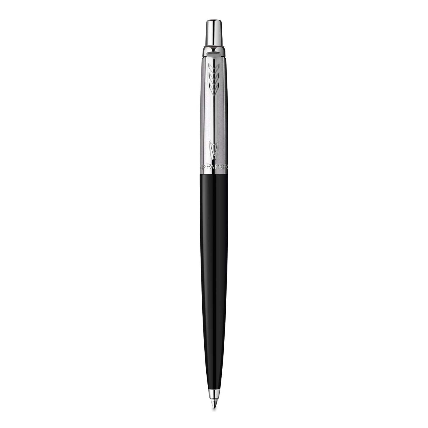 Parker Medium 0.7 Mm Blue Ink Black Barrel Jotter Retractable Ballpoint Pen