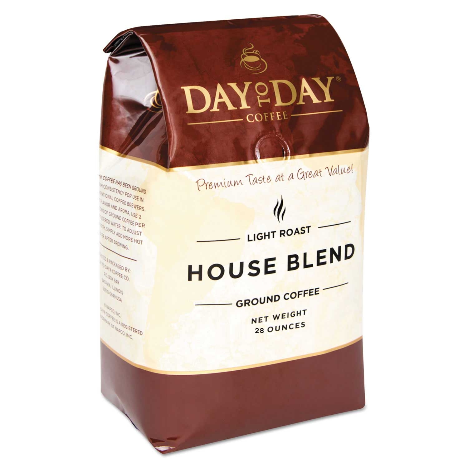 Day to Day Coffee House Blend 100 Percent Pure Ground Coffee, 28 Ounce Bag -- 3 per case
