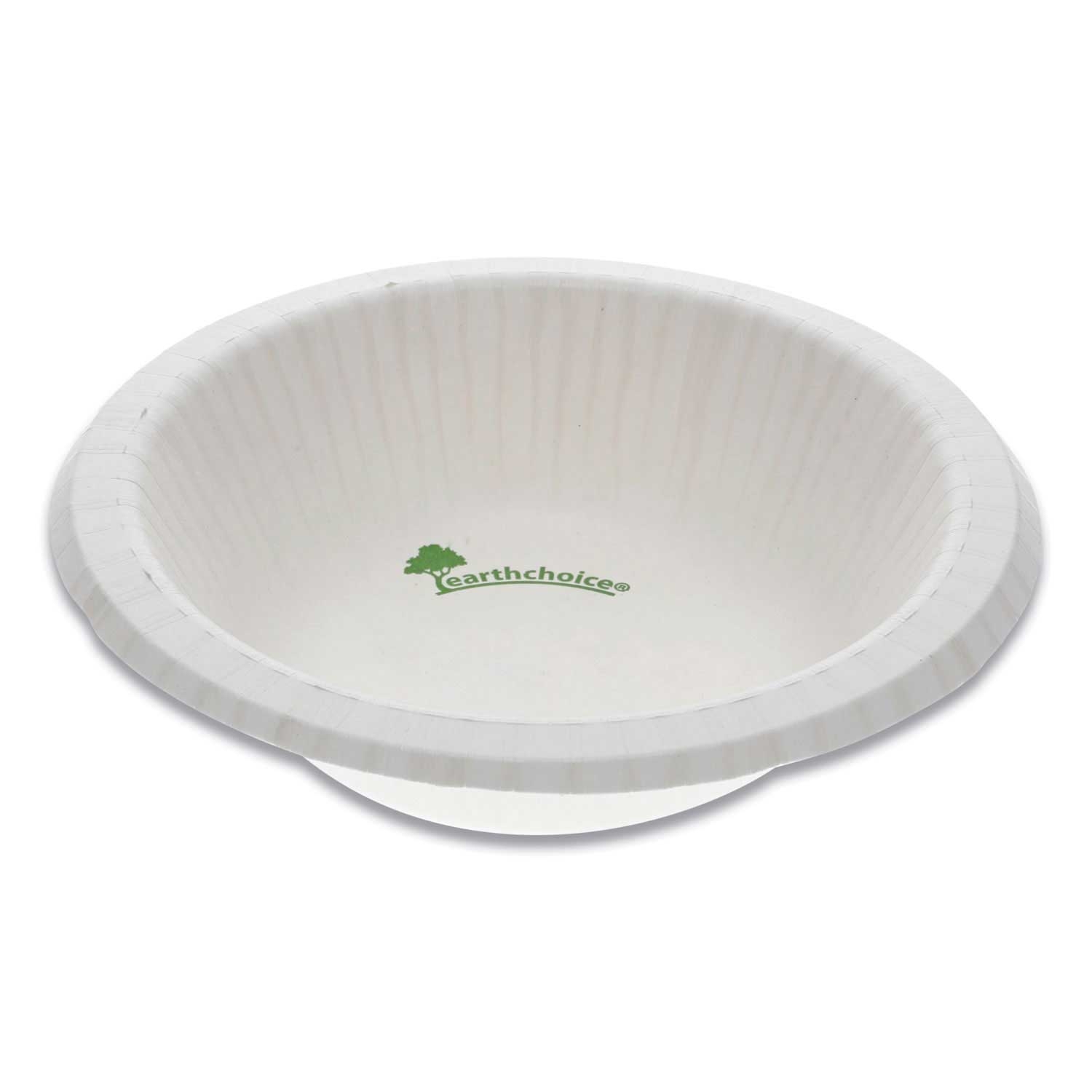 Pactiv EarthChoice White Compostable Pressware Paper Bowl, 12 Ounce -- 750 per case