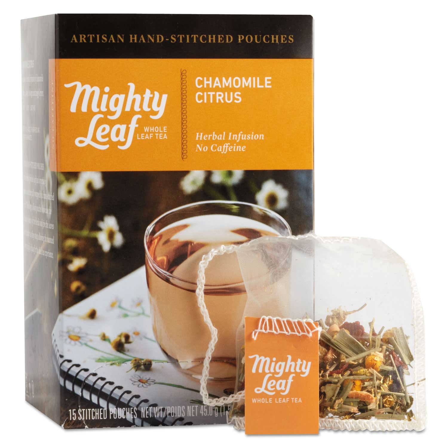 Mighty Leaf Chamomile Citrus Whole Leaf Tea Pouch - 15 per box -- 1 box per case