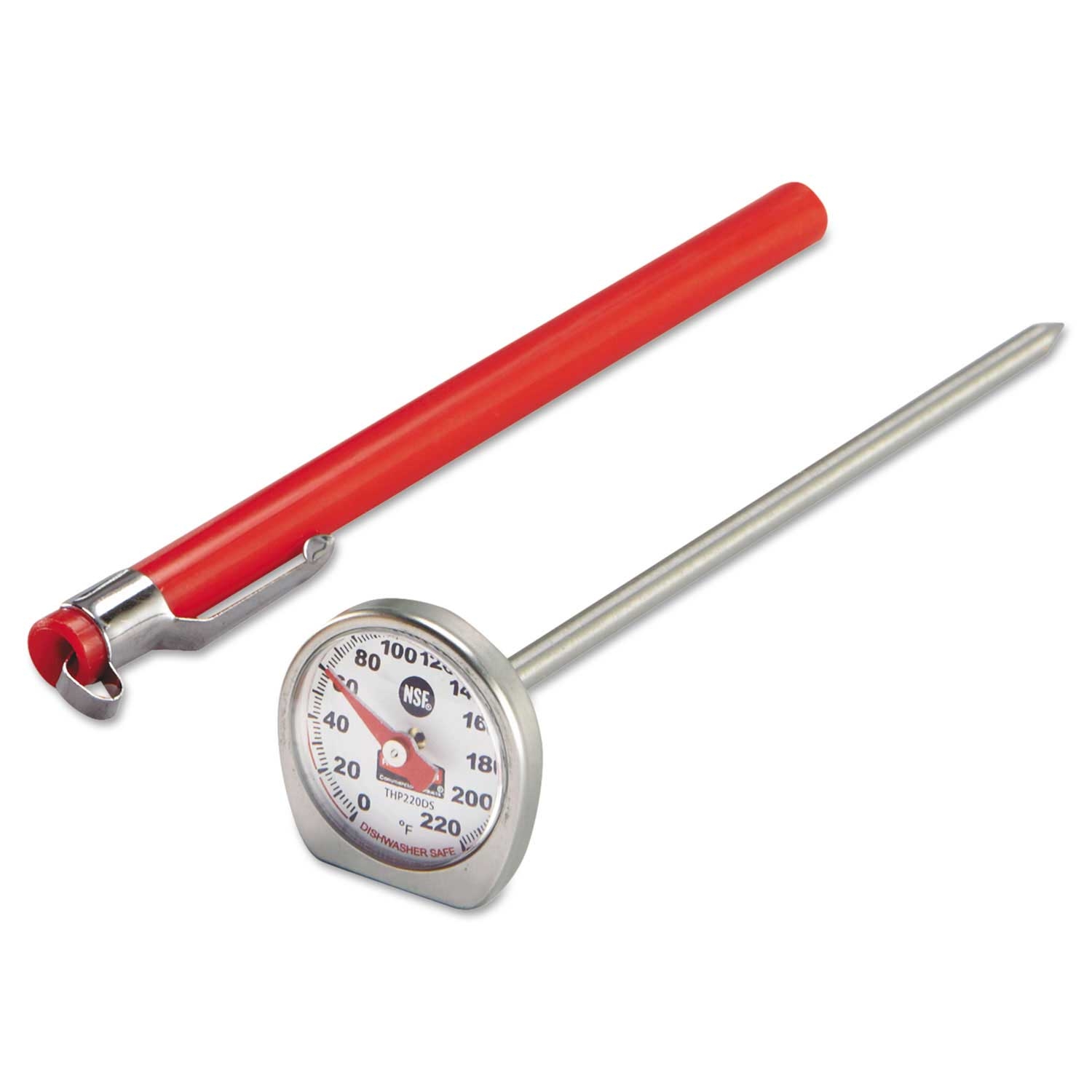 Rubbermaid Commercial Dishwasher Safe Industrial Grade Analog Pocket Thermometer