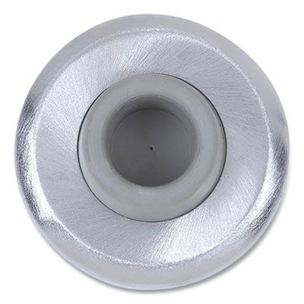 Tell Satin Chrome Concave Wall Bumper, 5 x 2 x 6 inch