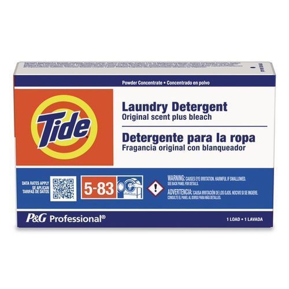 Tide Professional HE Compatible Original Scent Powder Laundry Detergent Plus Bleach, 1.1 Ounce Vending Box -- 156 per case