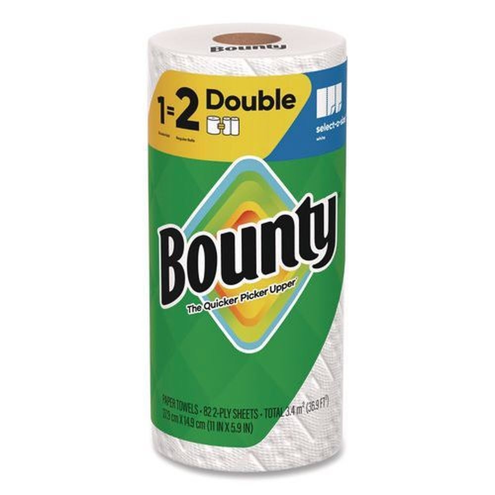 Bounty Select A Size White 2 Ply Paper 5.9 x 11 inch Kitchen Roll Towel, 82 sheets per roll -- 24 rolls per case