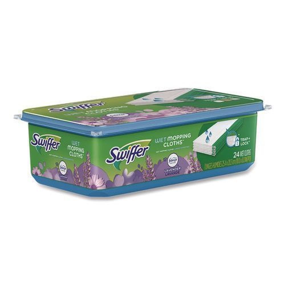 Swiffer White Lavender Scent Sweeper TRAP Plus Lock Wet Mop Cloth, 24 count