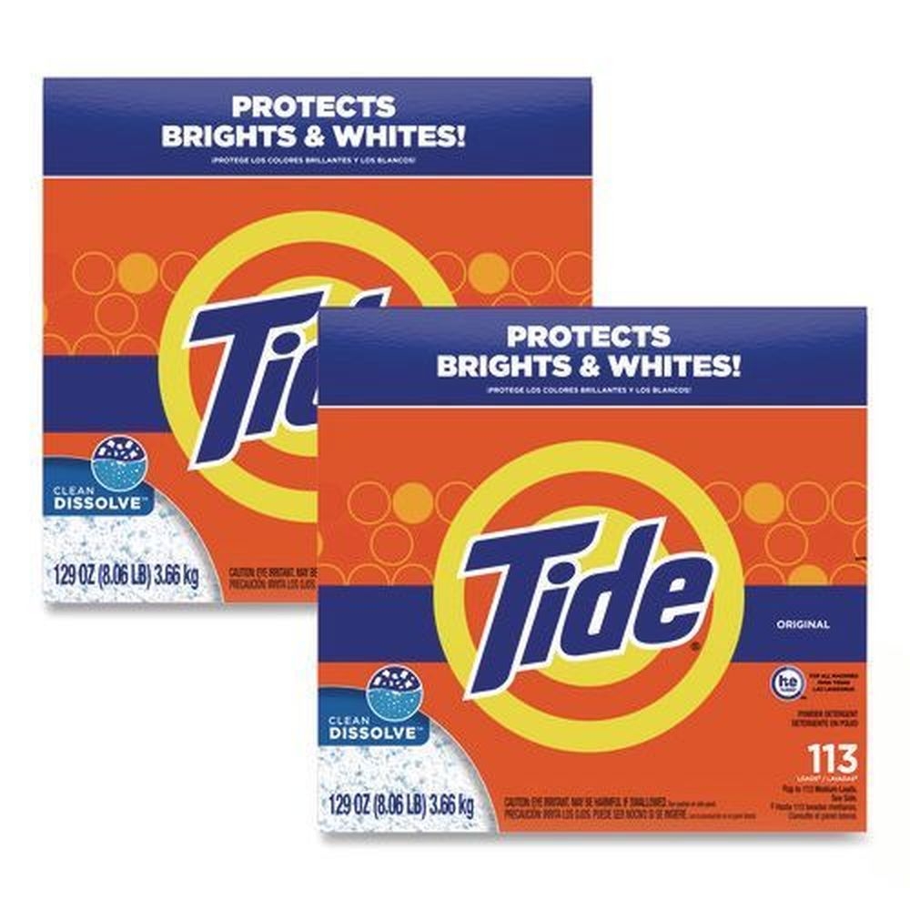 Tide Original Scent HE Compatible Powder Laundry Detergent, 129 Ounce -- 2 per case