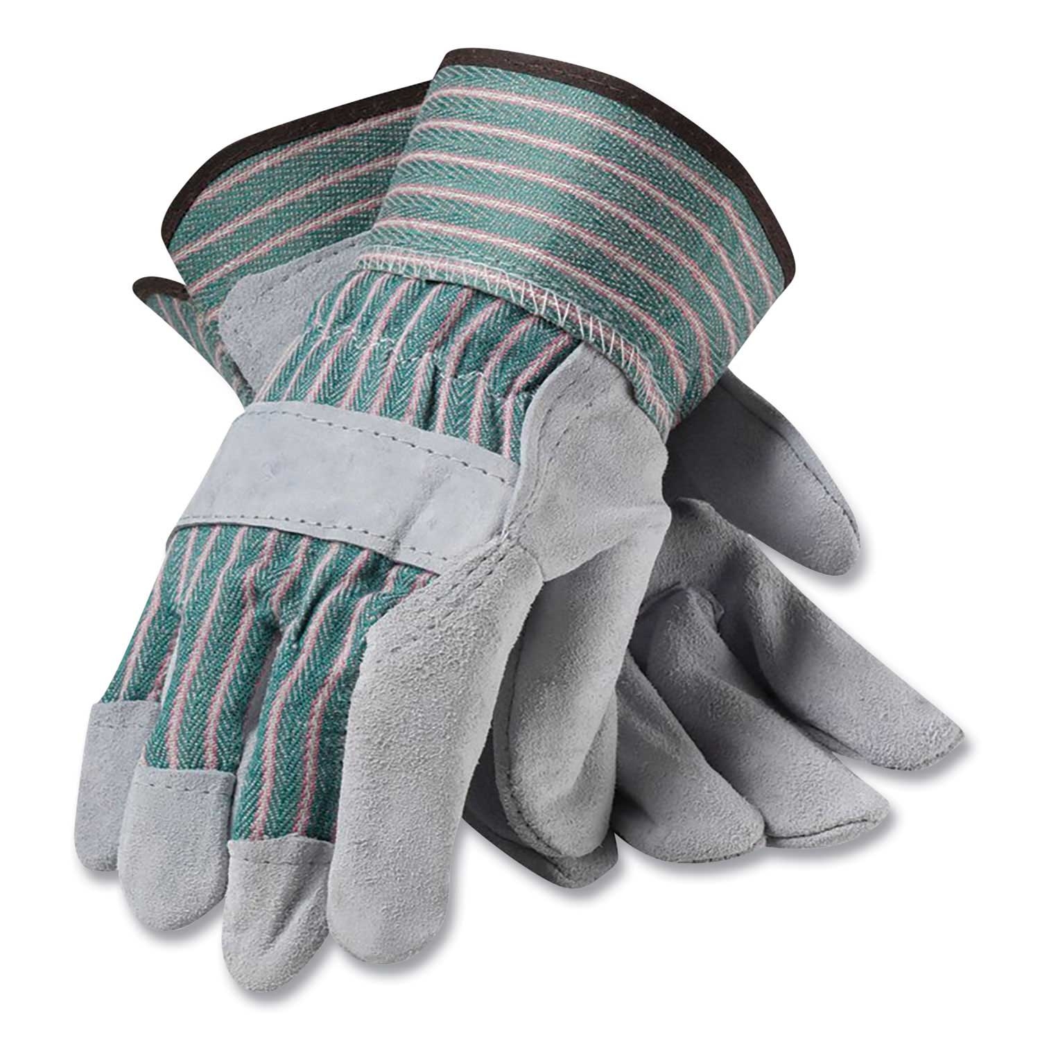 PIP Bronze Series Large Leather/Fabric Work Gloves -- 12 pairs per case