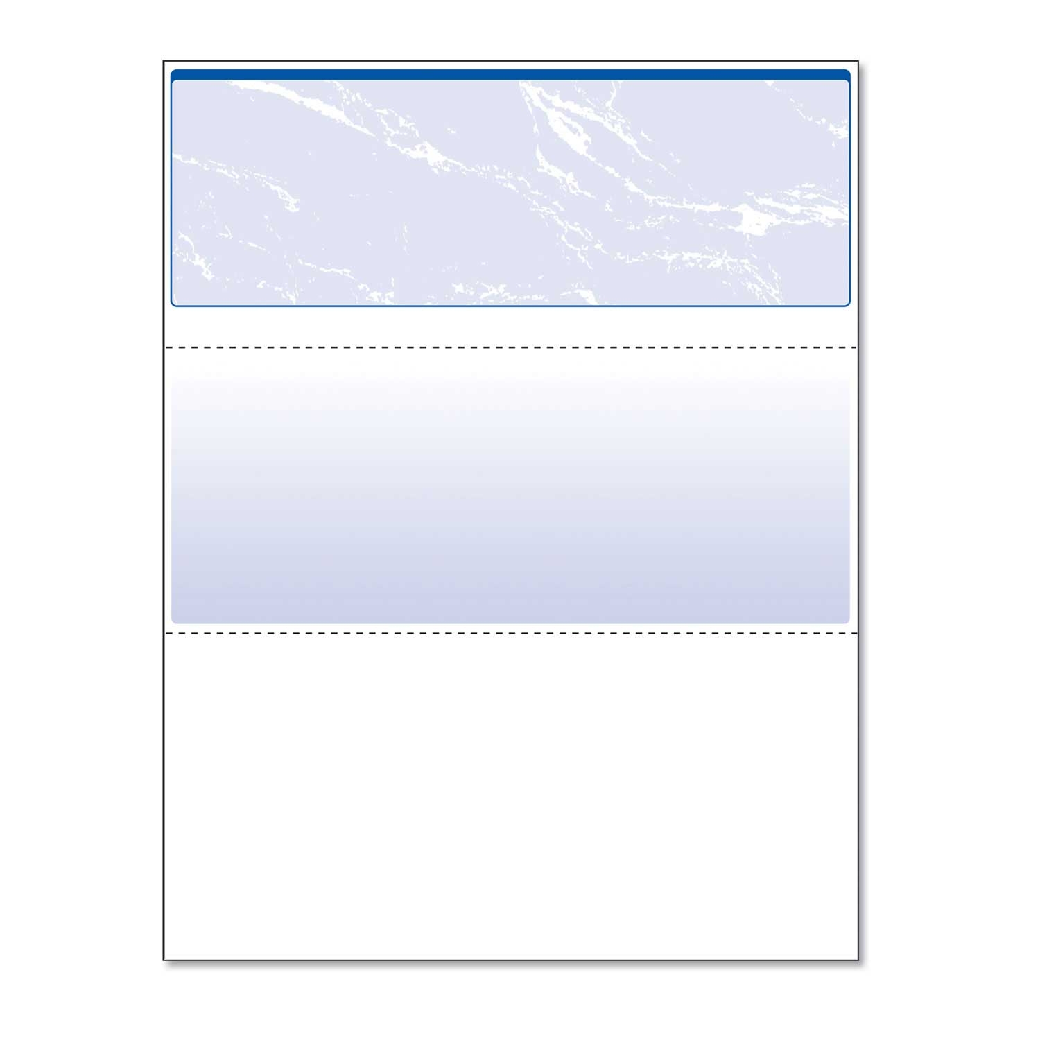 DocuGard Blue Marble Top Security Business Check - 11 Features, 8.5 x 11 inch - 500 per reem -- 1 reem per case