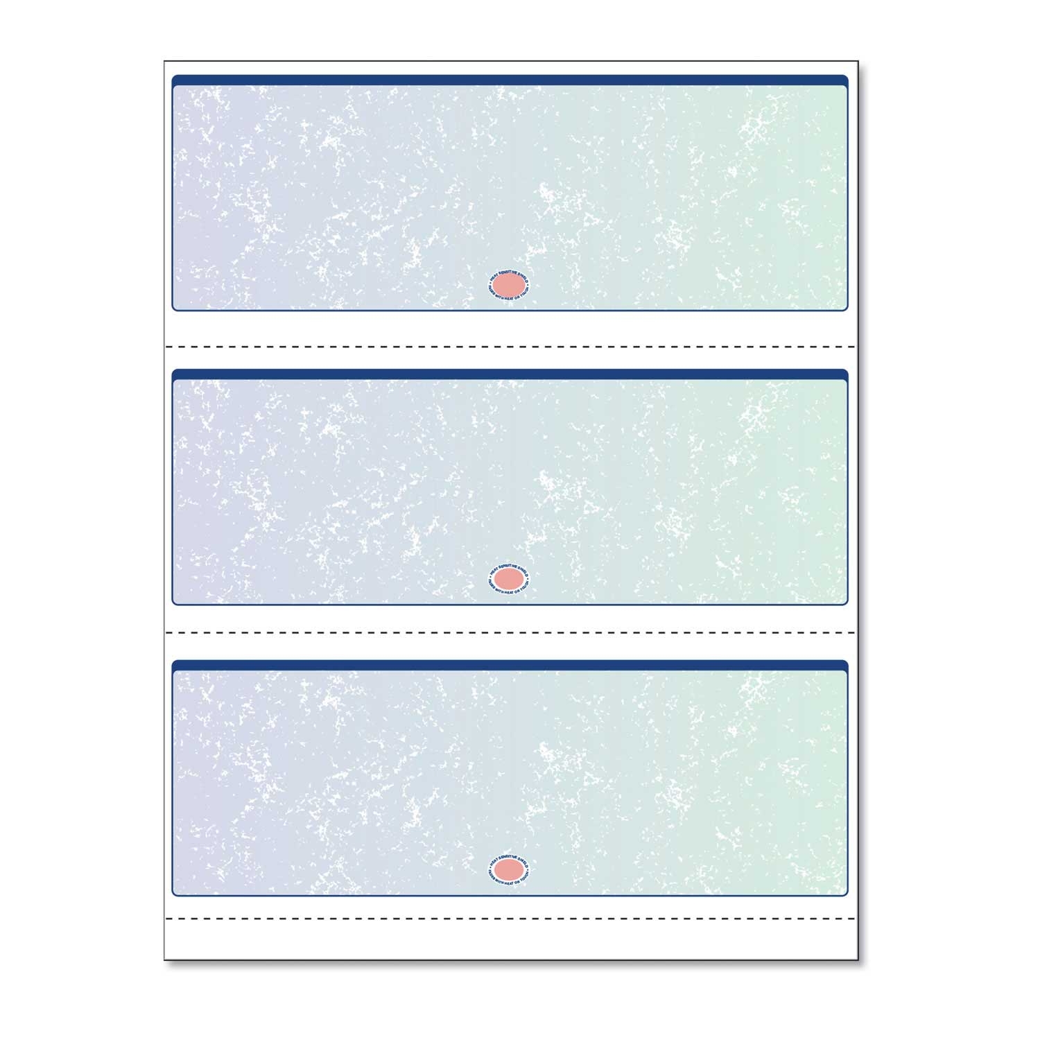 DocuGard Blue/Green Prismatic Security Business Check - 13 Features, 8.5 x 11 inch - 500 per reem -- 1 reem per case