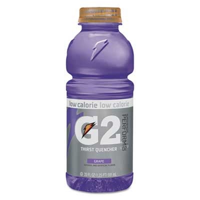Gatorade G2 Perform 02 Low-Calorie Grape Thirst Quencher, 20 Ounce -- 24 per case