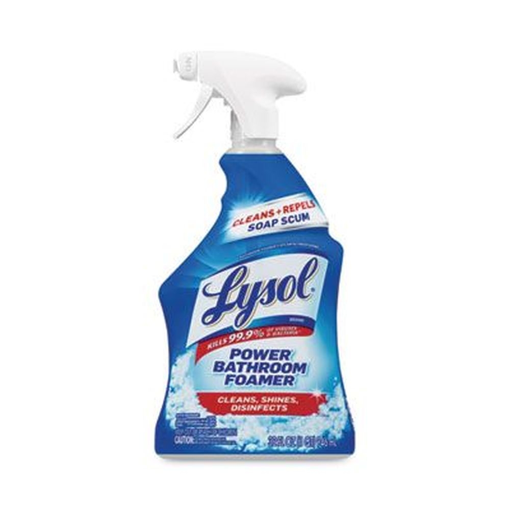 Lysol Atlantic Fresh Disinfectant Power Bathroom Foamer Liquid, 32 Ounce Spray Bottle -- 12 per case