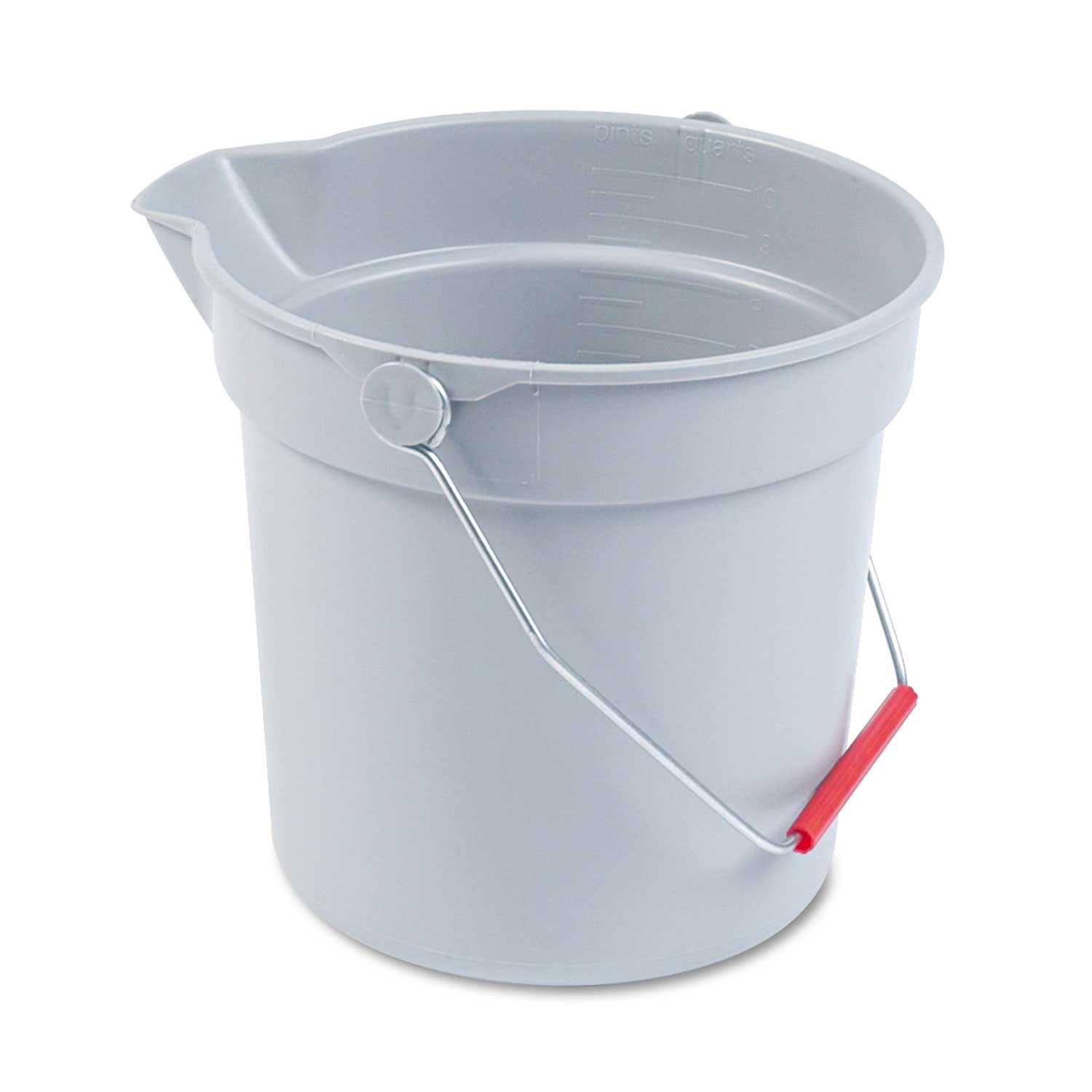 Rubbermaid Commercial Gray Plastic Utility Pail, 10 Quart