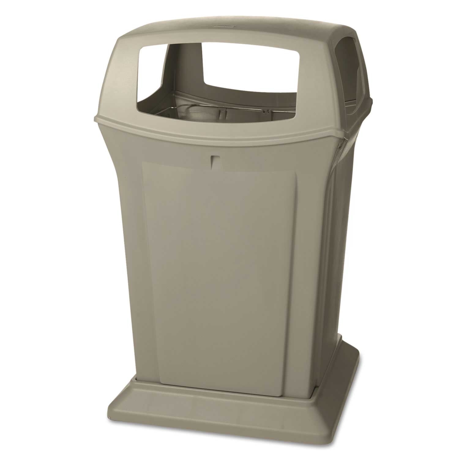 Rubbermaid Commercial Structural Foam Beige Square Ranger Fire Safe Container, 45 Gallon