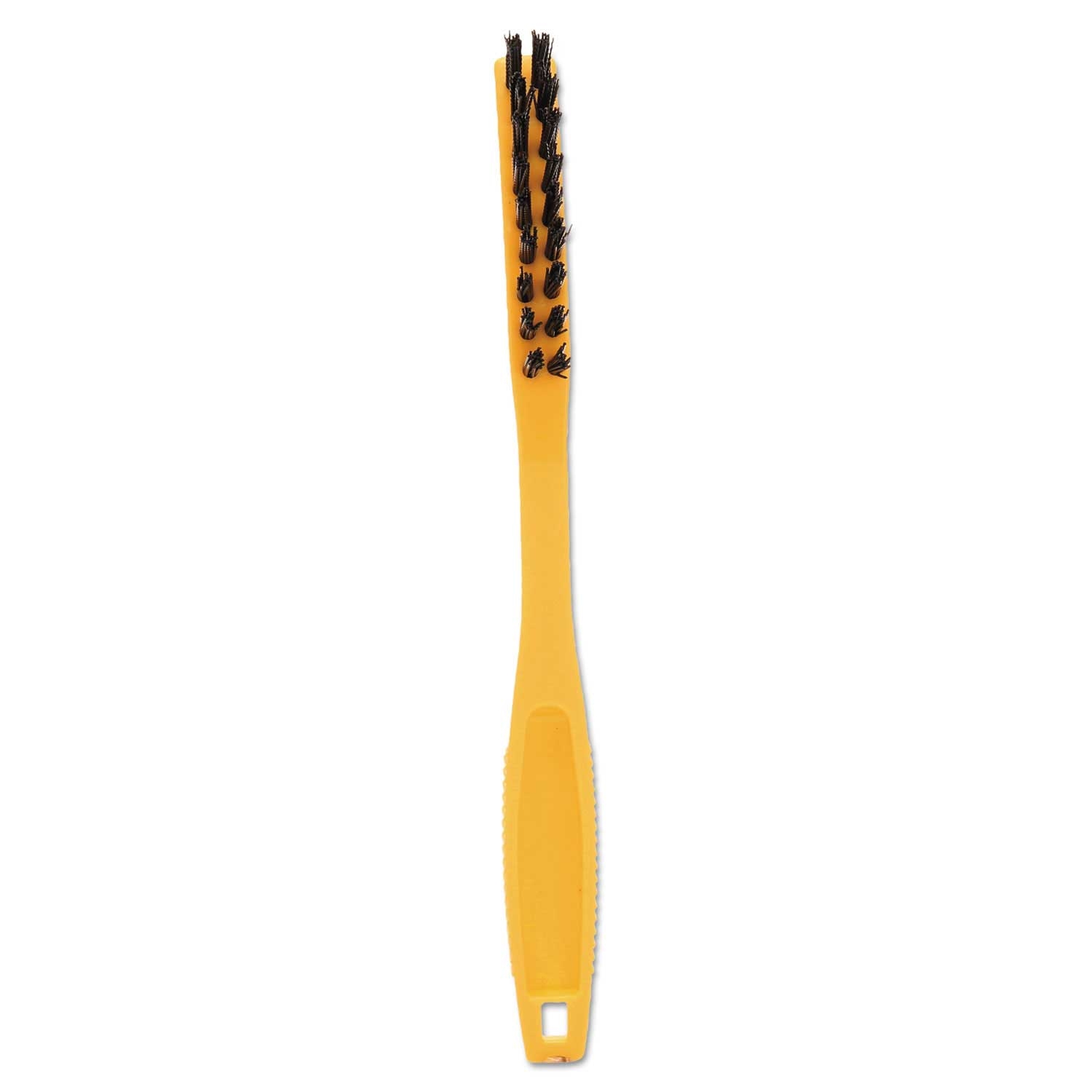 Rubbermaid Commercial Yellow Plastic Handle Synthetic Fill Tile and Grout Brush, 8 1/2 inch Long