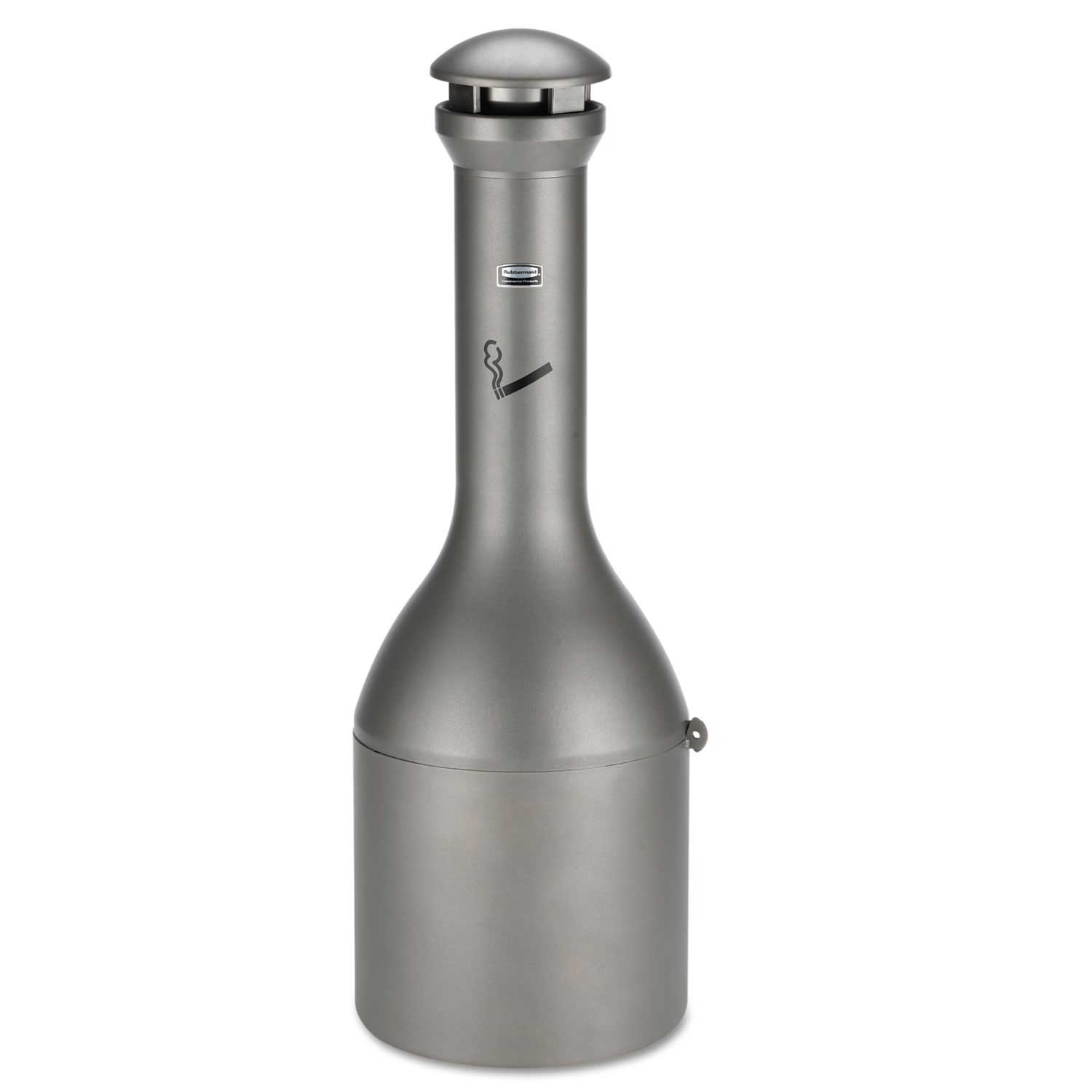 Rubbermaid Commercial Metal Antique Pewter Infinity Traditional Smoking Receptacle, 4.1 Gallon