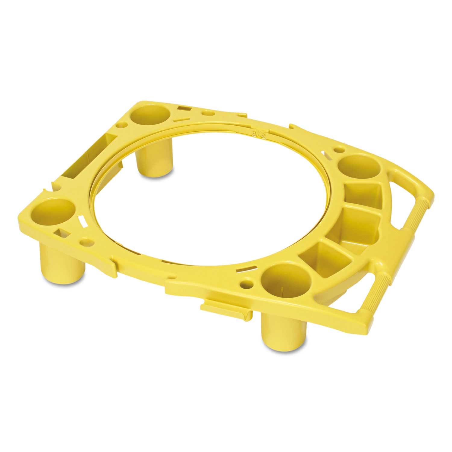 Rubbermaid Commercial 4 Compartment Yellow Standard Rim Caddy, 26.5 x 6.75 inch
