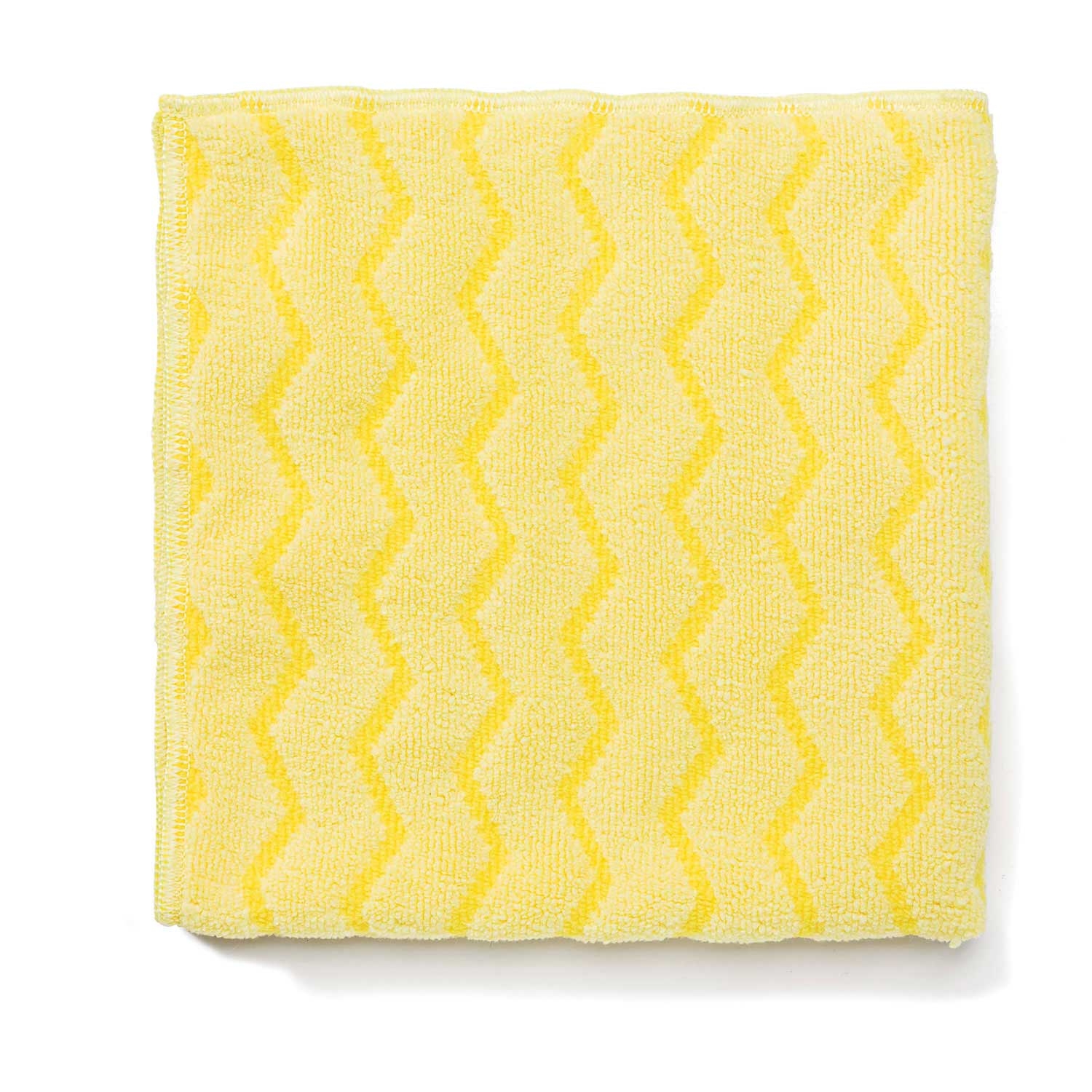 Rubbermaid Commercial Yellow Microfiber Unscented Reusable Cleaning Cloth, 16 x 16 inch -- 12 per case