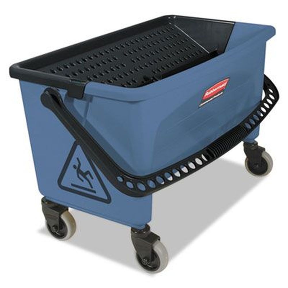 Rubbermaid Commercial Blue Microfiber Finish Bucket with Lid, 3 Gallon