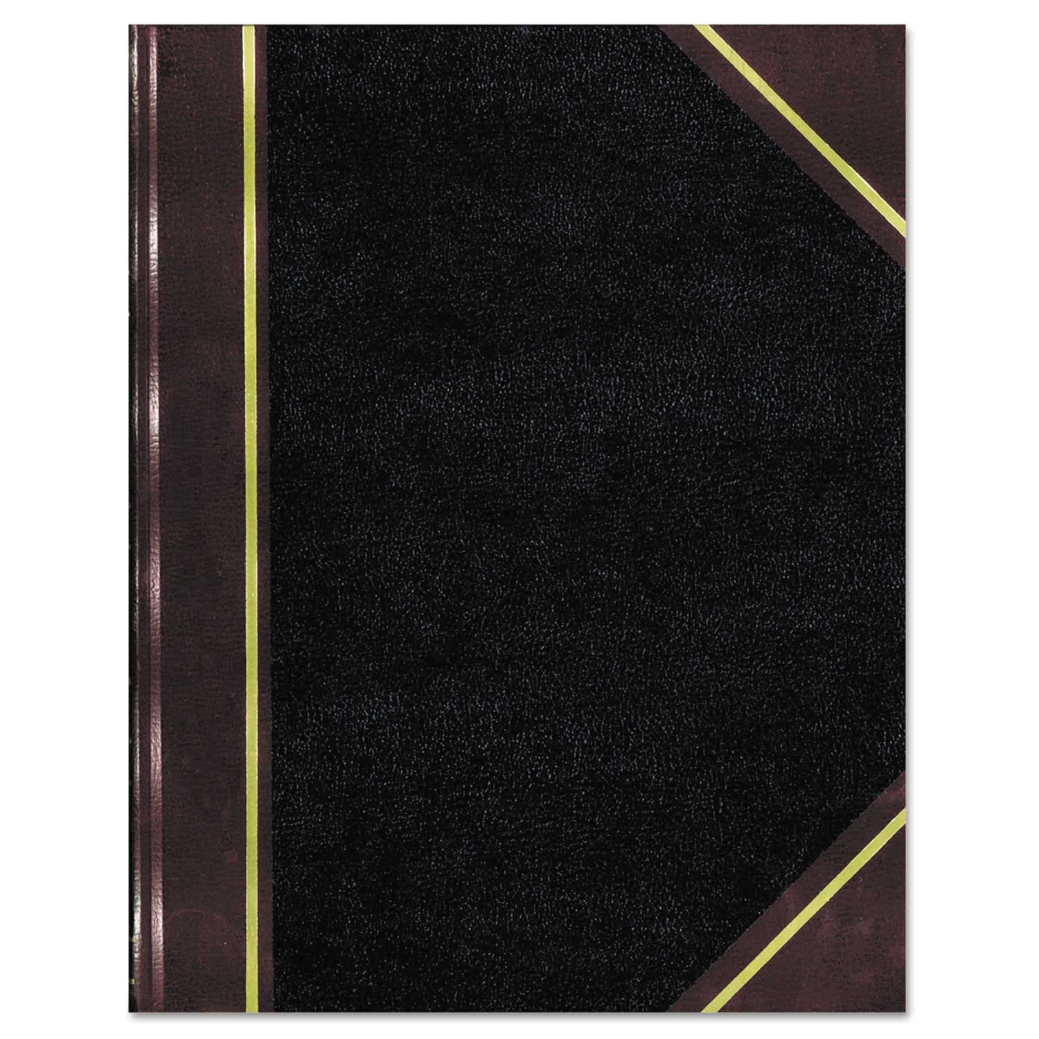 National Black/Burgundy 500 Pages Texthide Notebook, 14 1/4 x 8 3/4 inch