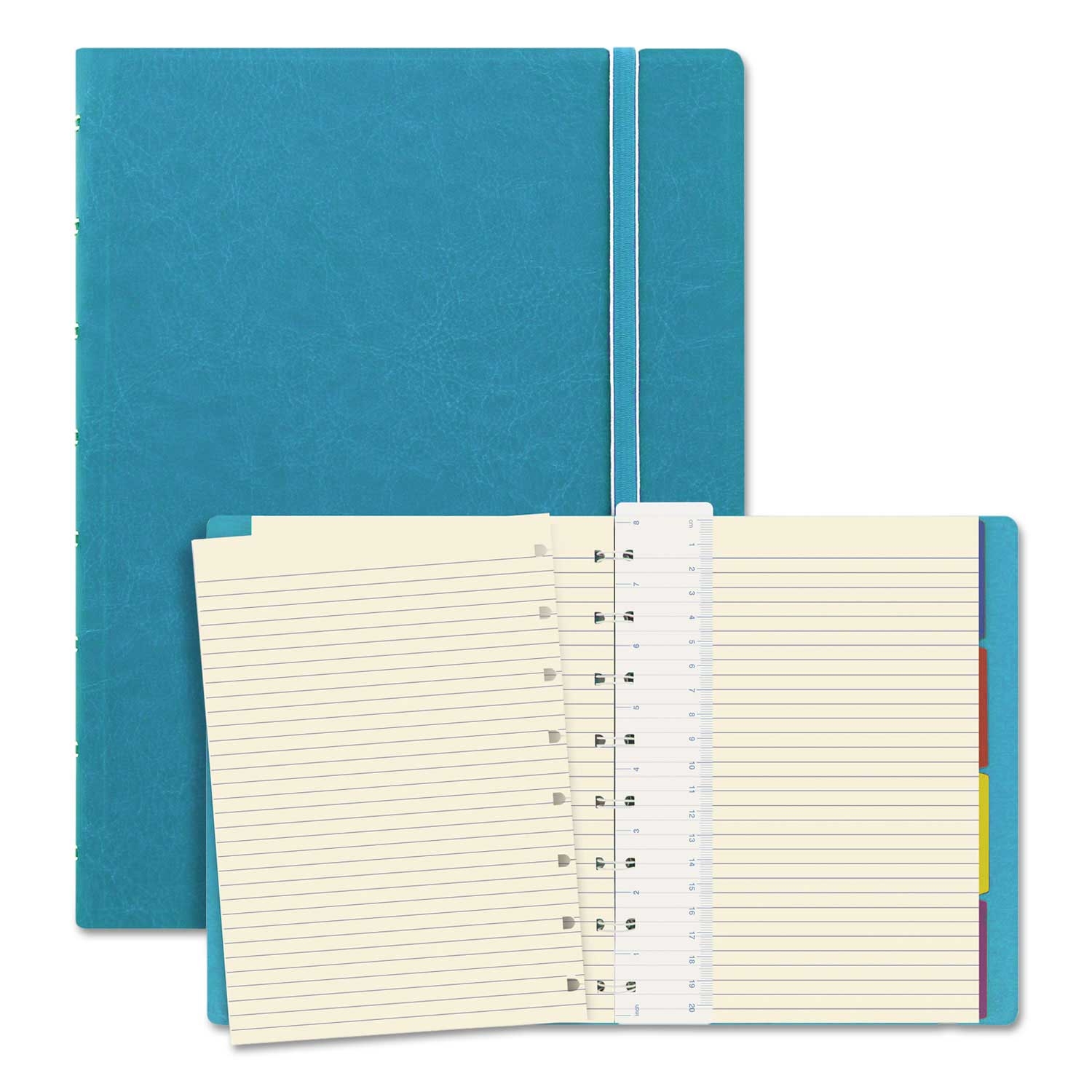Filofax Aqua Cover 112 Sheets 1 Subject Medium/College Rule Notebook, 8.25 x 5.81 inch