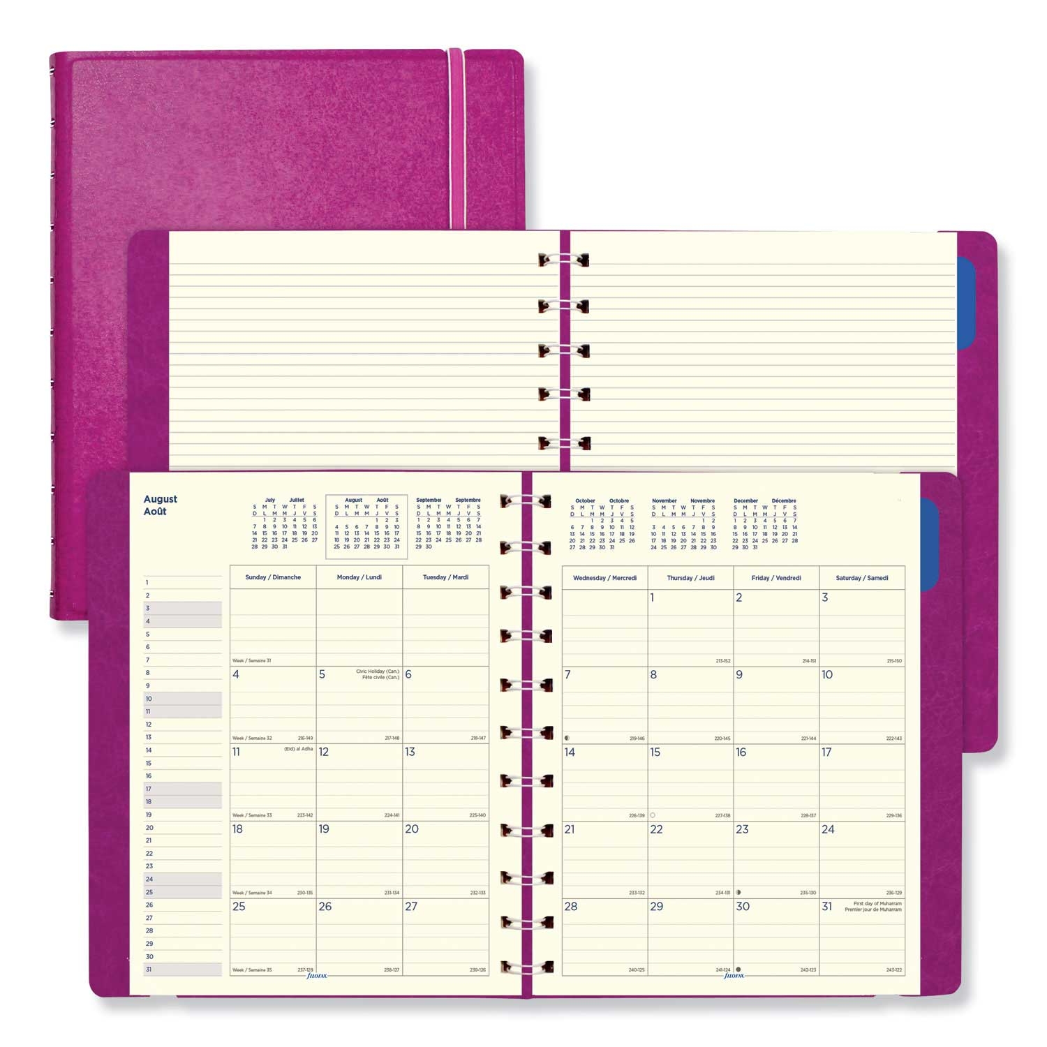 Filofax Fuchsia 2020-2021 Monthly Planner, 10.75 x 8.5 inch