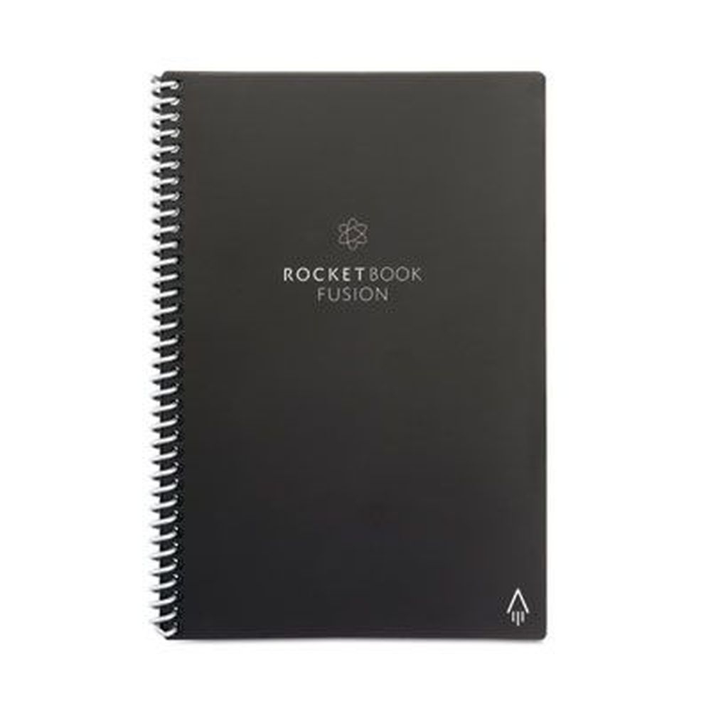 Rocketbook Seven Assorted Page Formats 21 Sheets Fusion Smart Notebook with Black Cover, 8.8 x 6 inch Sheet