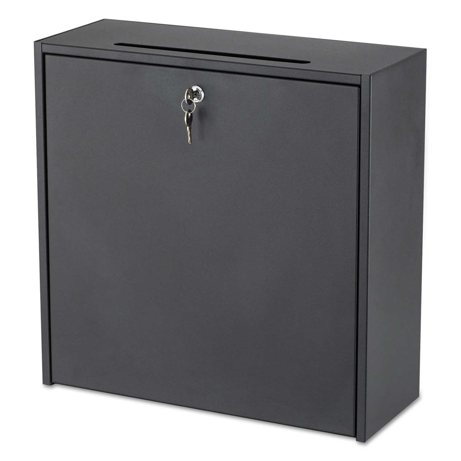 Safco Steel Black Wall-Mountable Interoffice Mailbox, 18 x 7 x 18 inch