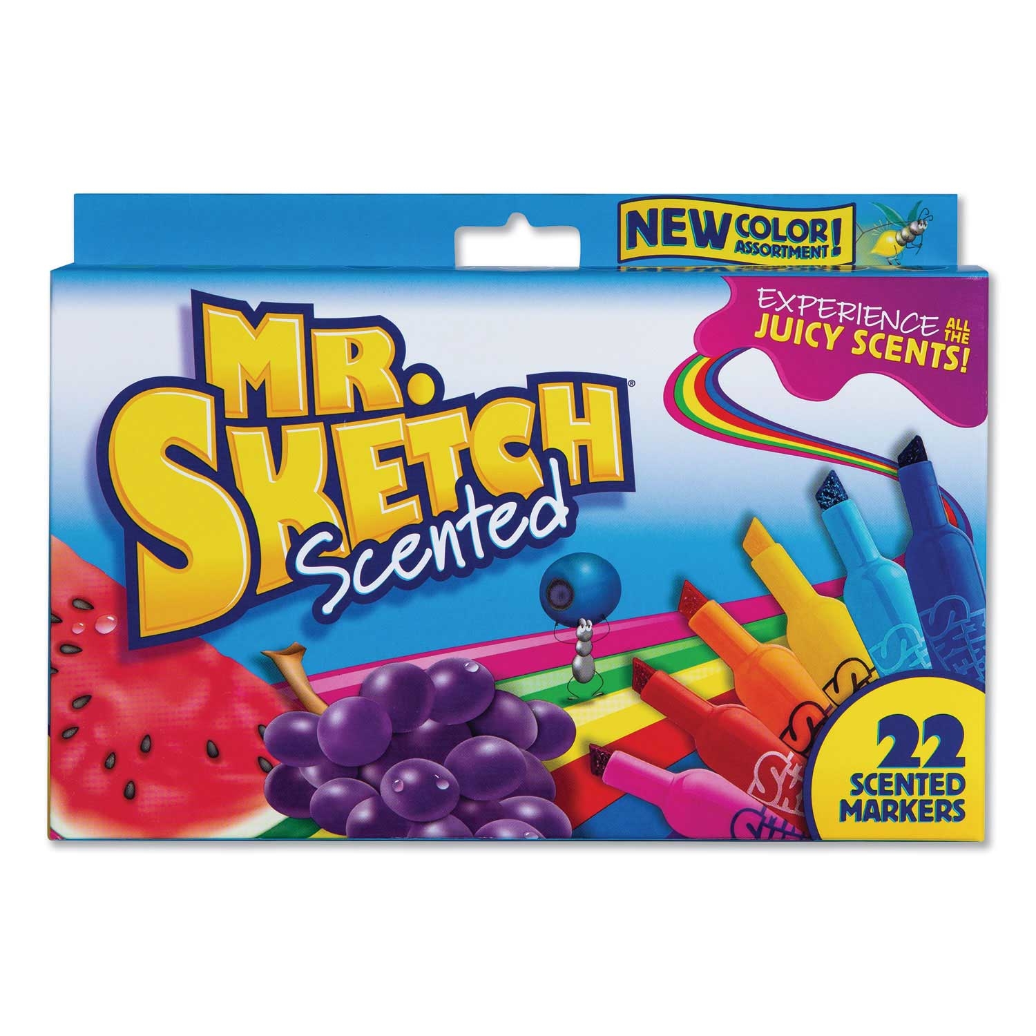 Mr. Sketch Scented Assorted Color Broad Chisel Tip Watercolor Marker - 22 count per pack -- 1 pack per case