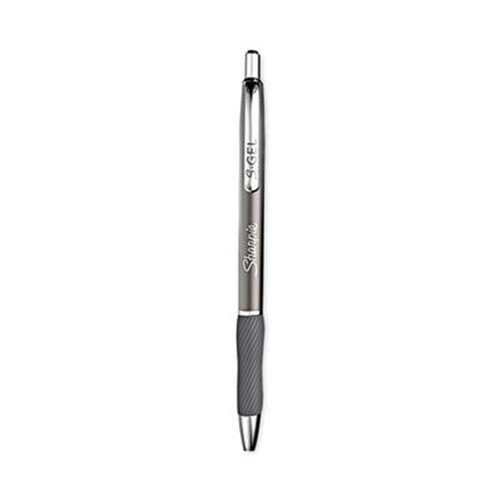 Sharpie S-Gel Medium 0.7 Mm Retractable Premium Metal Black Barrel Gel Pen -- 2 per pack