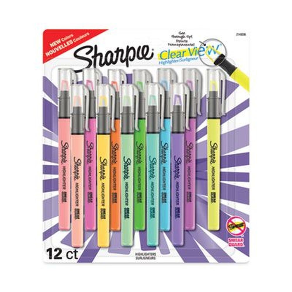 Sharpie Clearview Pen-Style Chisel Tip Highlighter -- 12 per pack