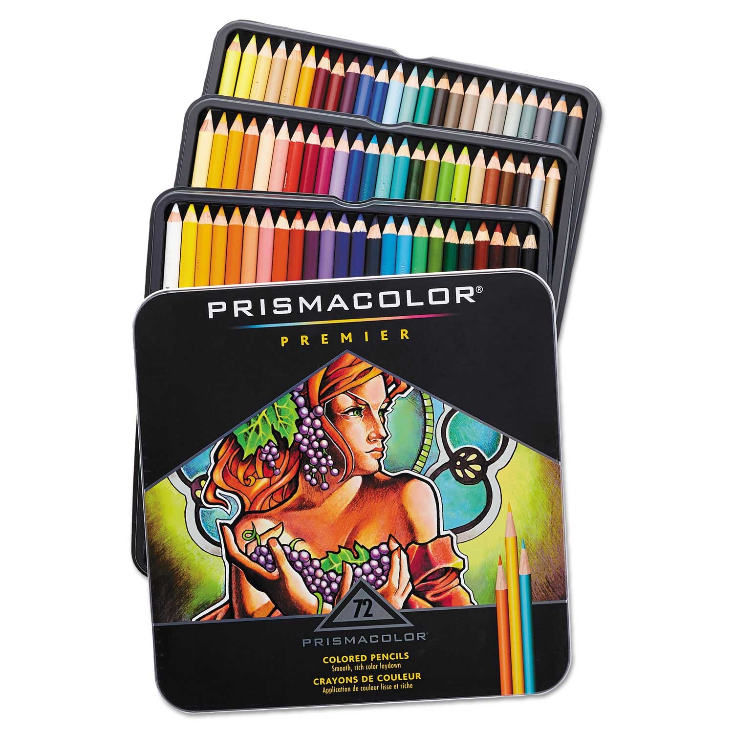 Prismacolor Assorted Lead and Barrel Colors 0.7 Mm Premier Colored Pencil - 72 per pack