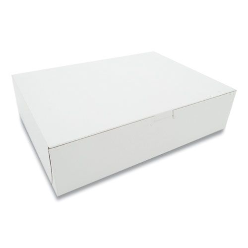 SCT White Paper One-Piece Non-Window Bakery Box, 9 x 3 x 12 inch -- 100 per case
