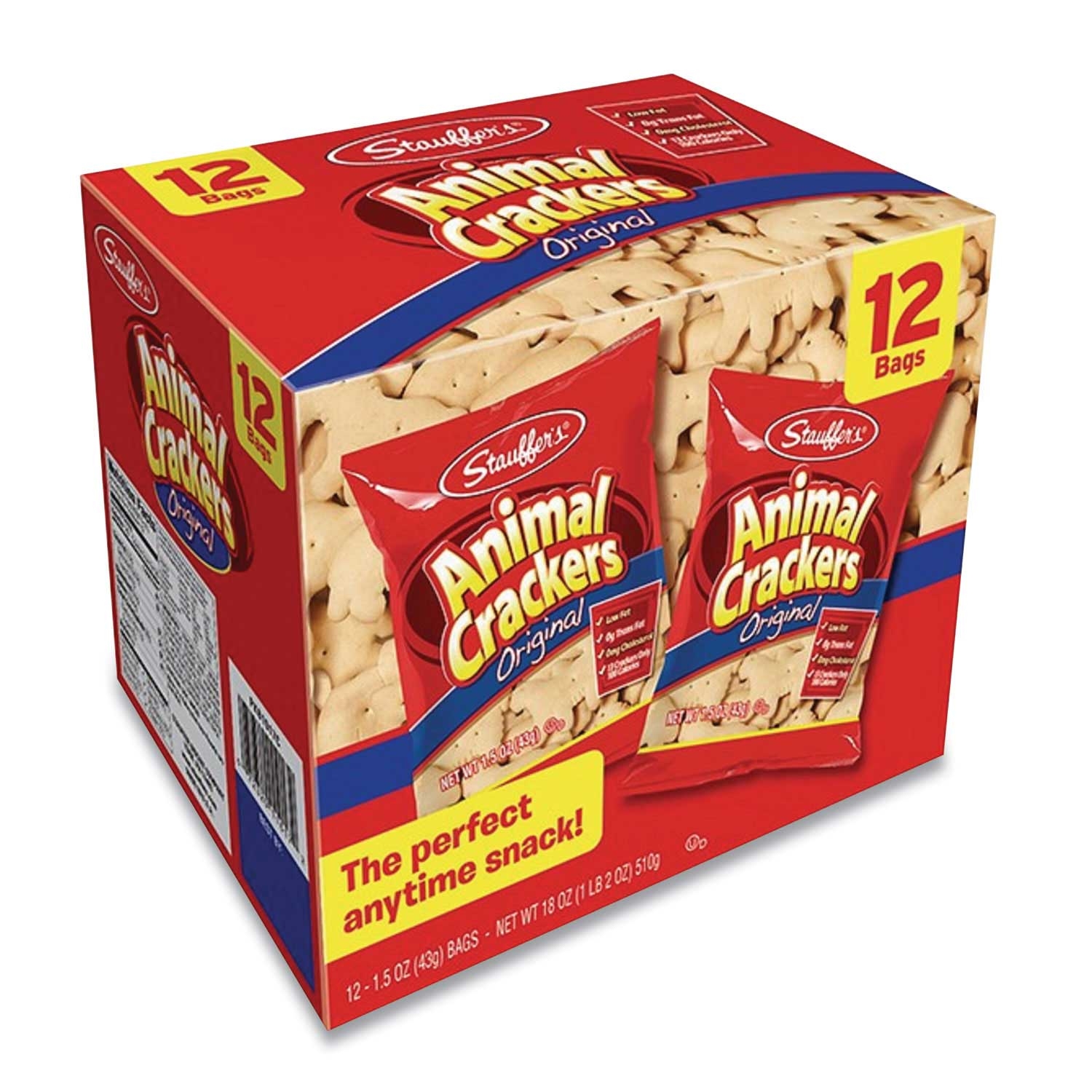 Stauffers Original Animal Cracker, 1.5 Ounce Bag - 12 per box -- 1 box