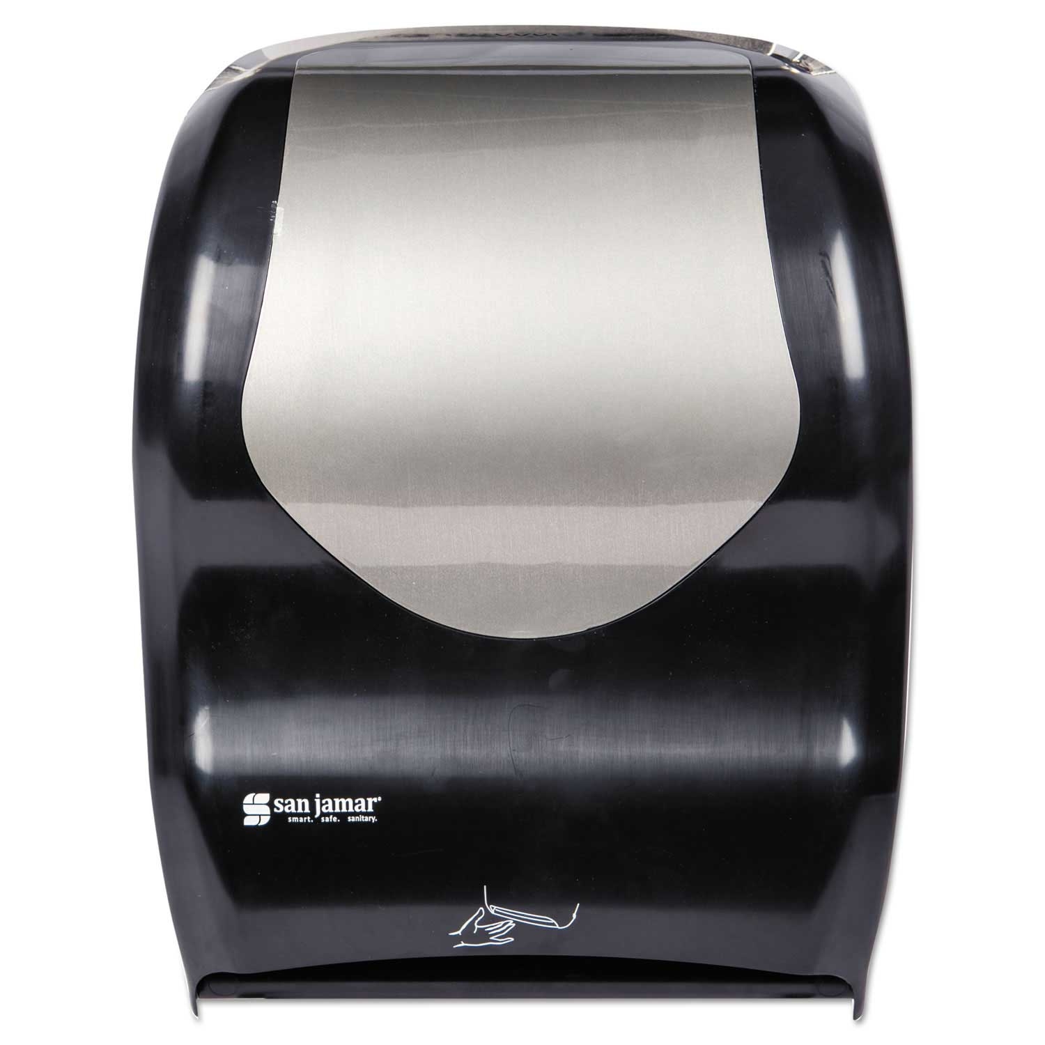 San Jamar Black/Silver Smart System with IQ Sensor Towel Dispenser, 16.5 x 9.75 x 12 inch