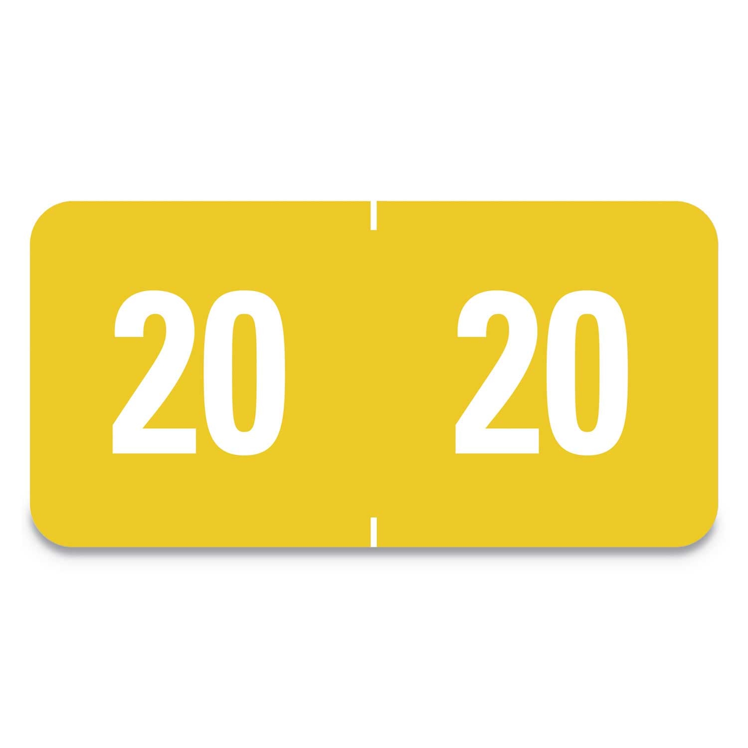 Smead Yellow Yearly End Tab File Folder Label, 0.5 x 1 inch - 25 count per sheet -- 10 sheets per pack