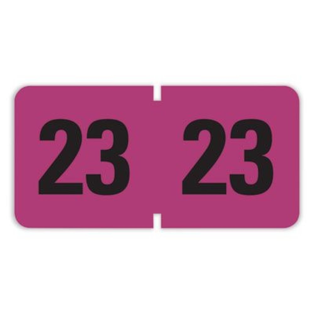 Smead Purple Yearly End Tab File Folder Label, 23, 0.75 x 1.5 inch -- 500 per roll