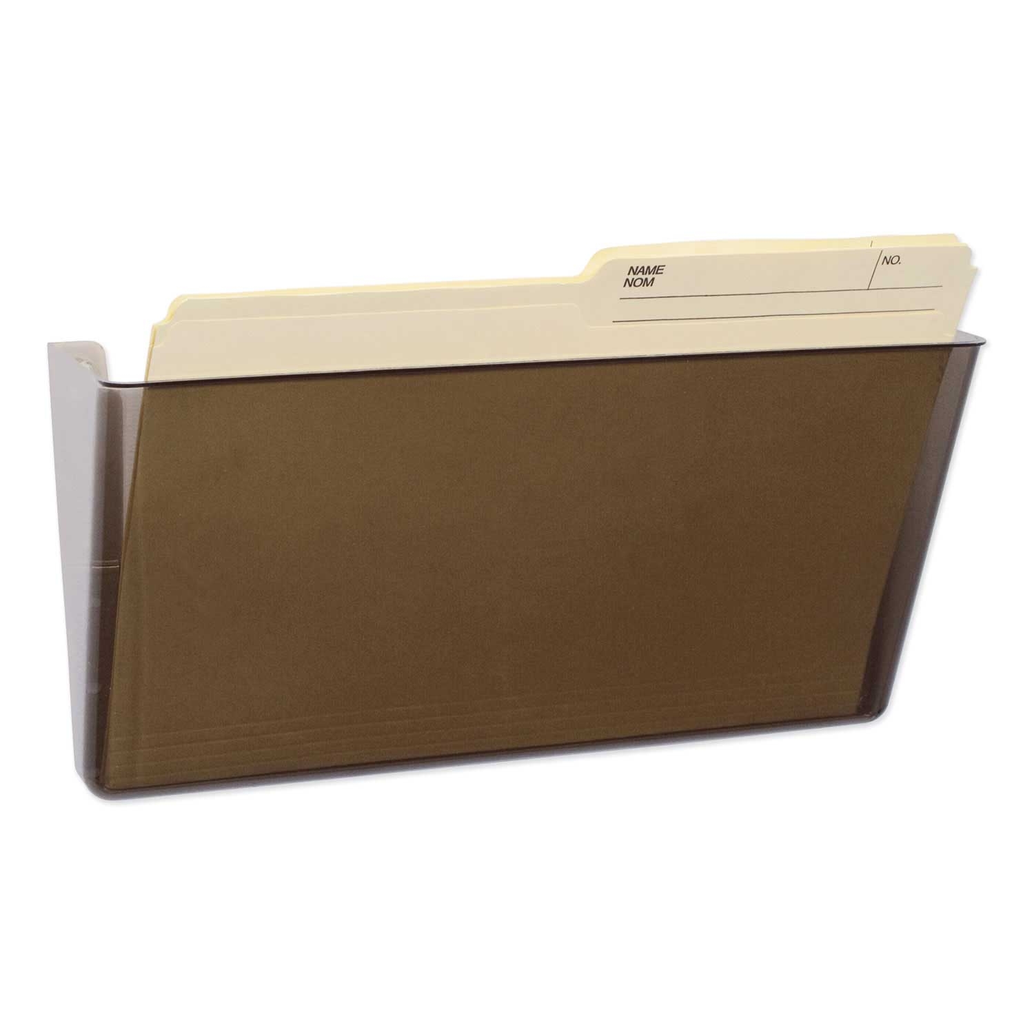 Storex Plastic Smoke Letter Single Pocket Wall File, 13 x 7 inch