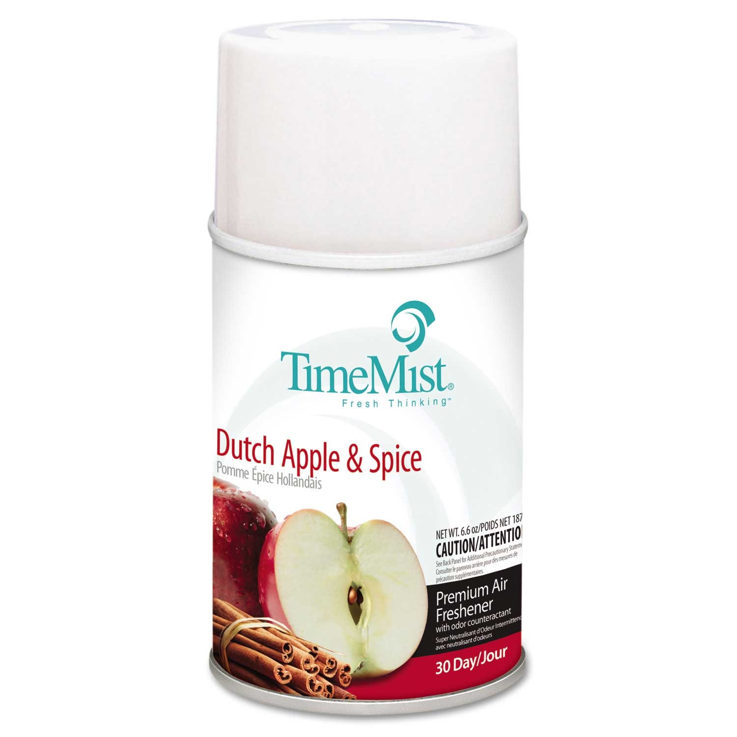 TimeMist Dutch Apple and Spice Scent Premium Metered Air Freshener Refill, 6.6 Ounce Aerosol -- 12 per case