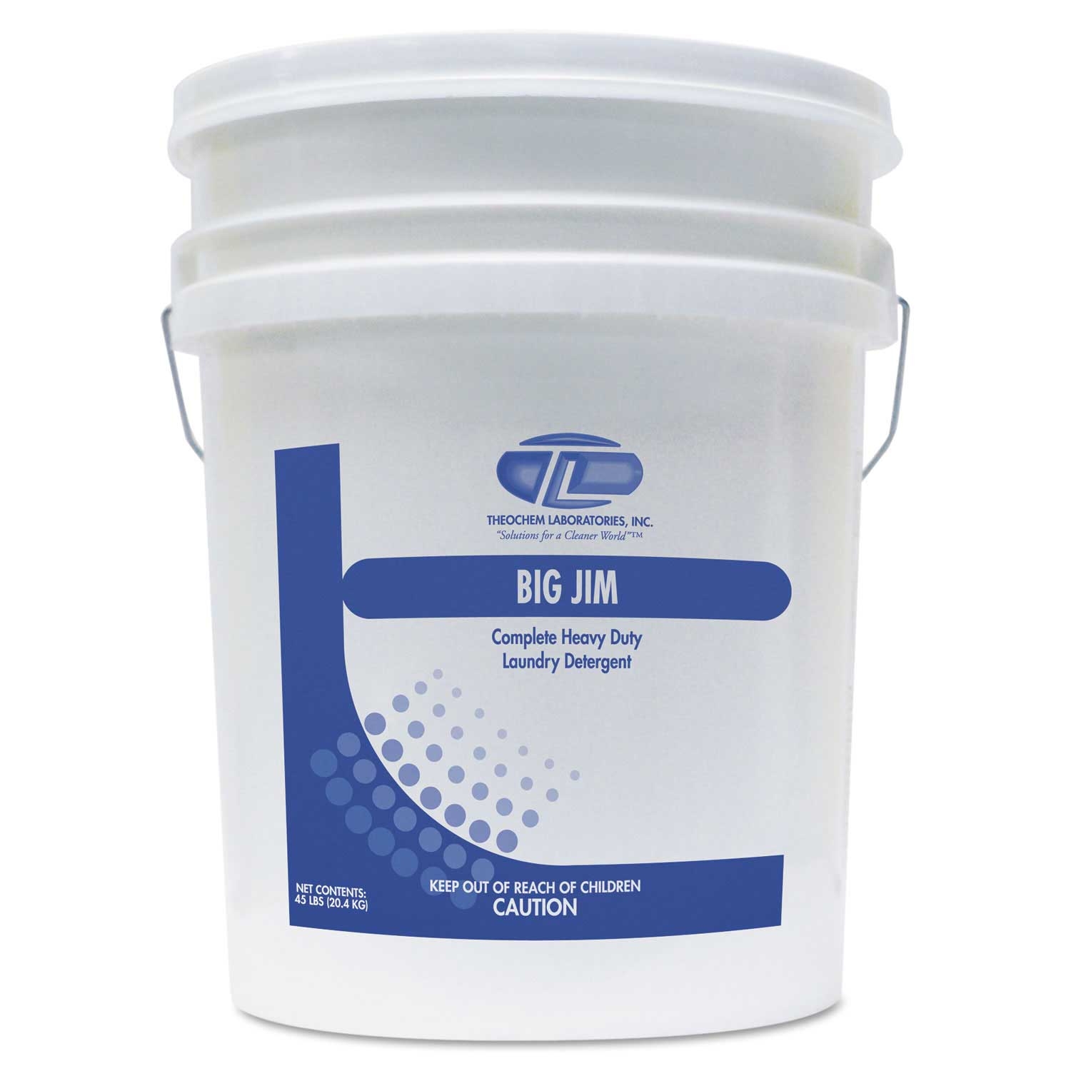 Theochem Laboratories Big Jim Fresh Scent Heavy-Duty Laundry Detergent Powder, 45 Pound Pail