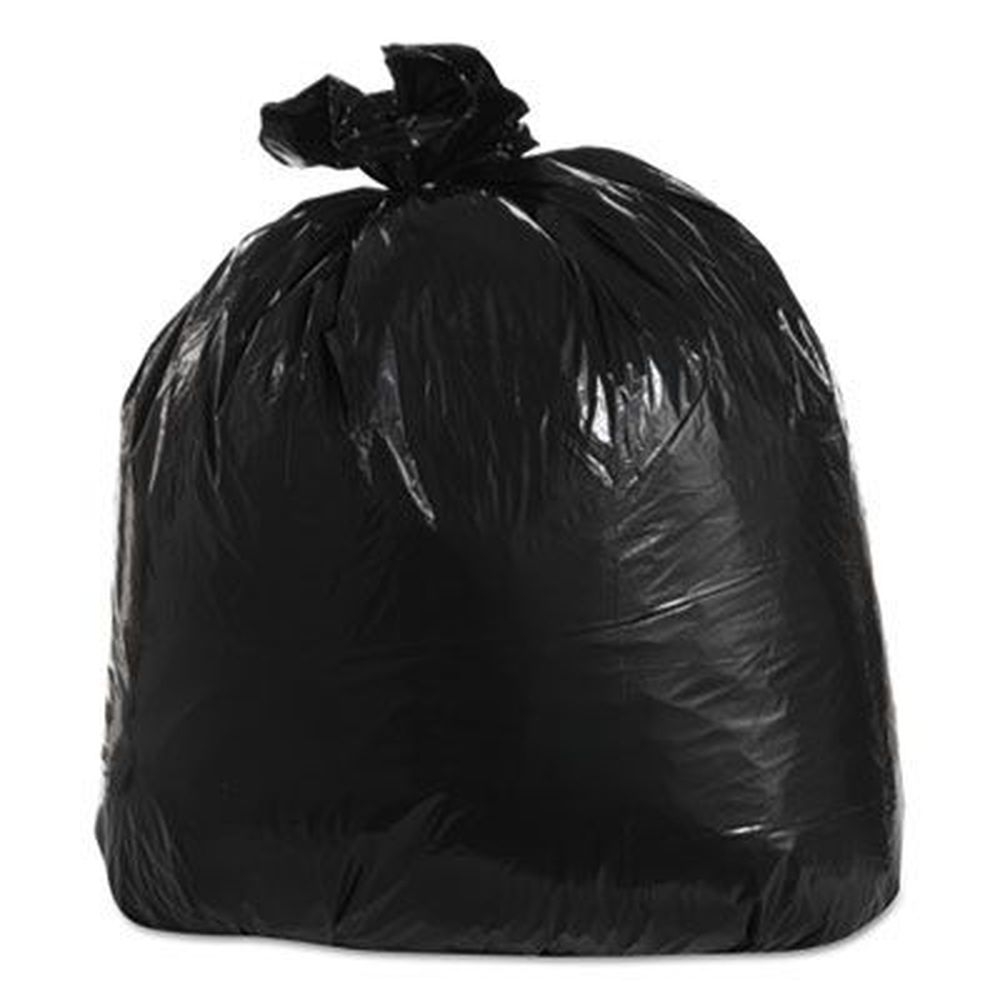 Trinity Plastics Black 1.25 Mil Low-Density Can Liner, 33 Gallon Capacity -- 100 per case