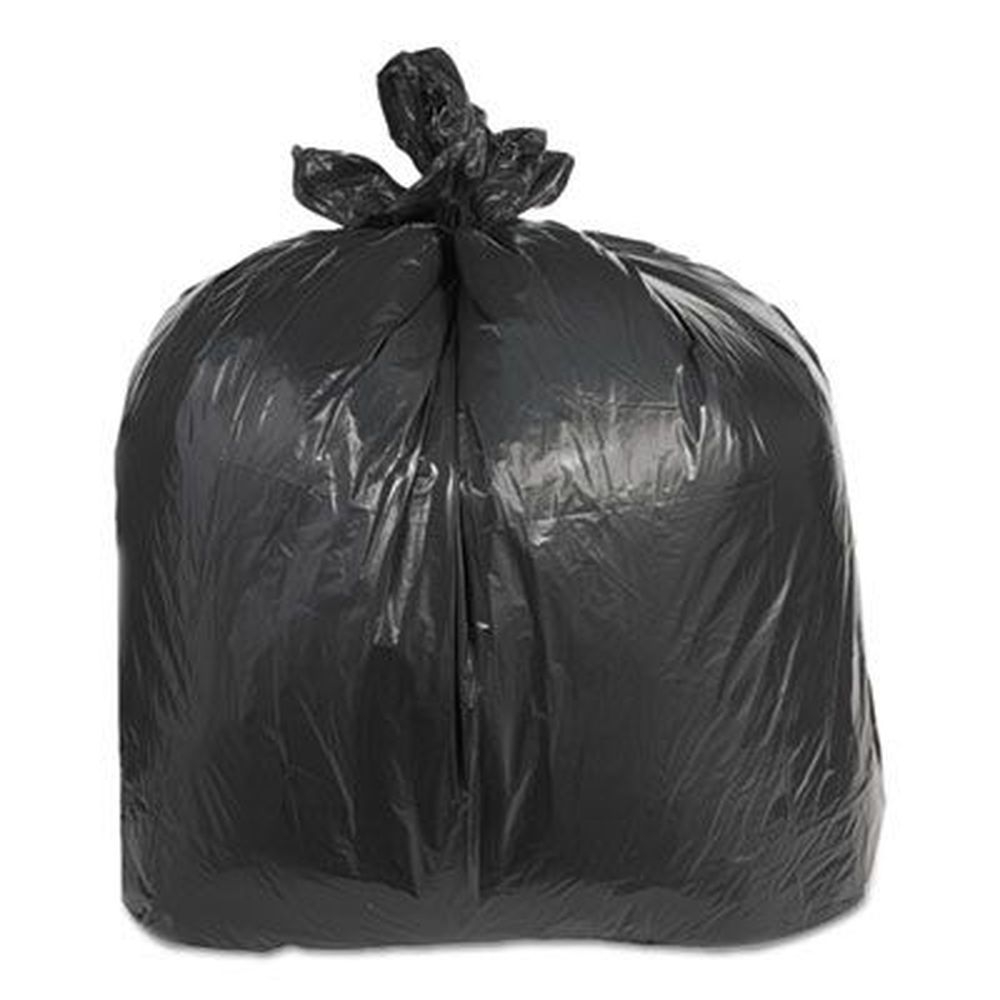 Trinity Plastics Black 2.4 Mil Low-Density Can Liner, 60 Gallon Capacity -- 100 per case