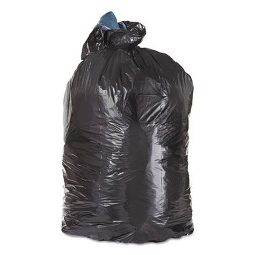 Trinity Plastics Black 1.60 Mil Low-Density Can Liner, 45 Gallon Capacity -- 100 per case