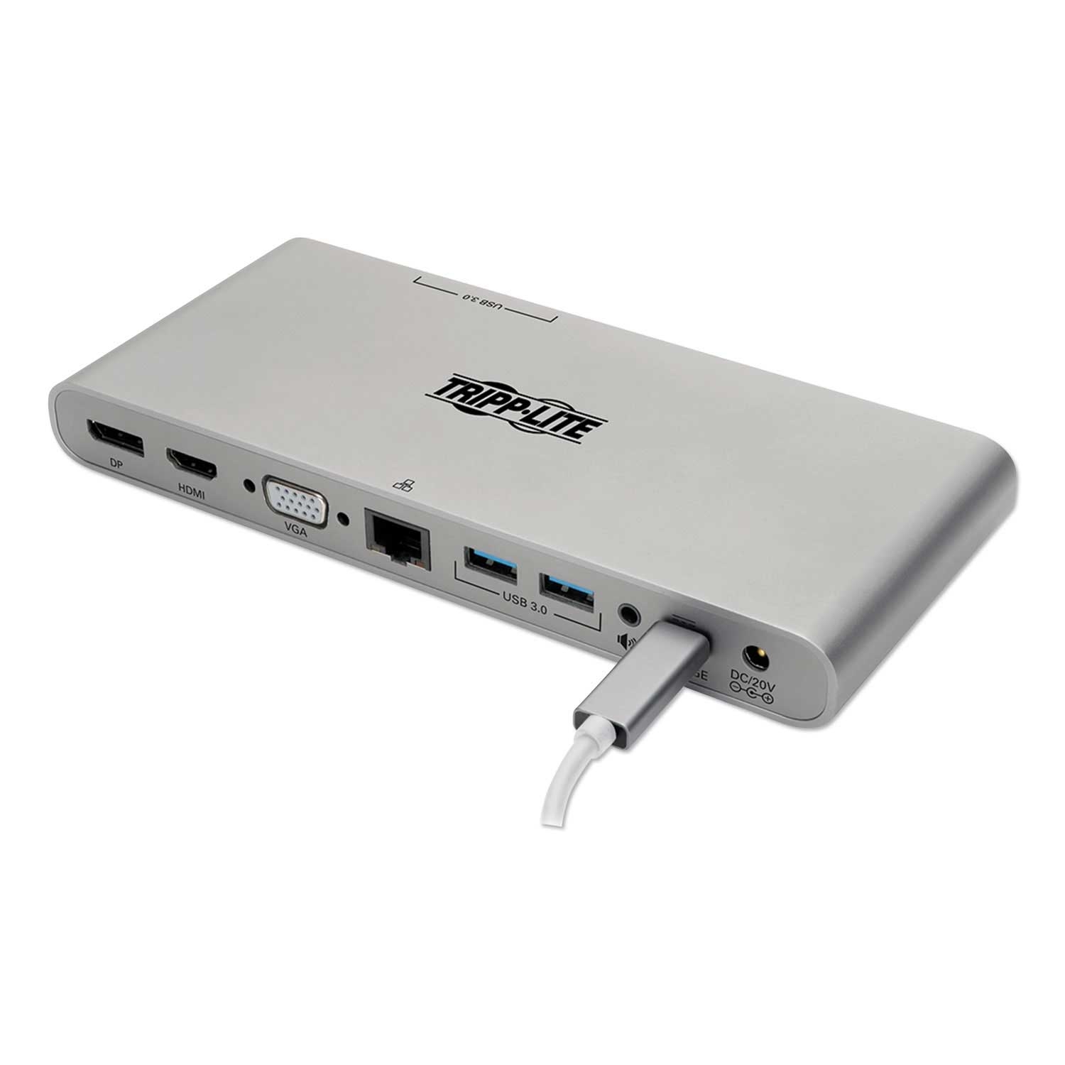 Tripp Lite Silver USB Type C Docking Station