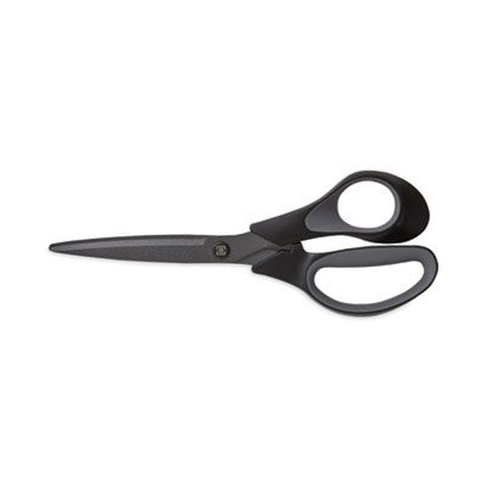 Tru Red Non-Stick Titanium-Coated Scissor with Black/Gray Straight Handle and Charcoal Black Blades, 8 inch Long
