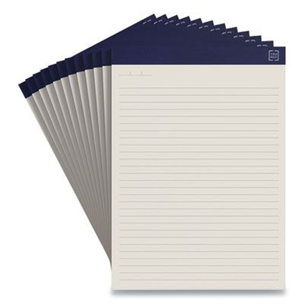 Tru Red Wide/Legal Rule Notepads, 50 Ivory 8.5 x 11.75 Sheets -- 12 per pack
