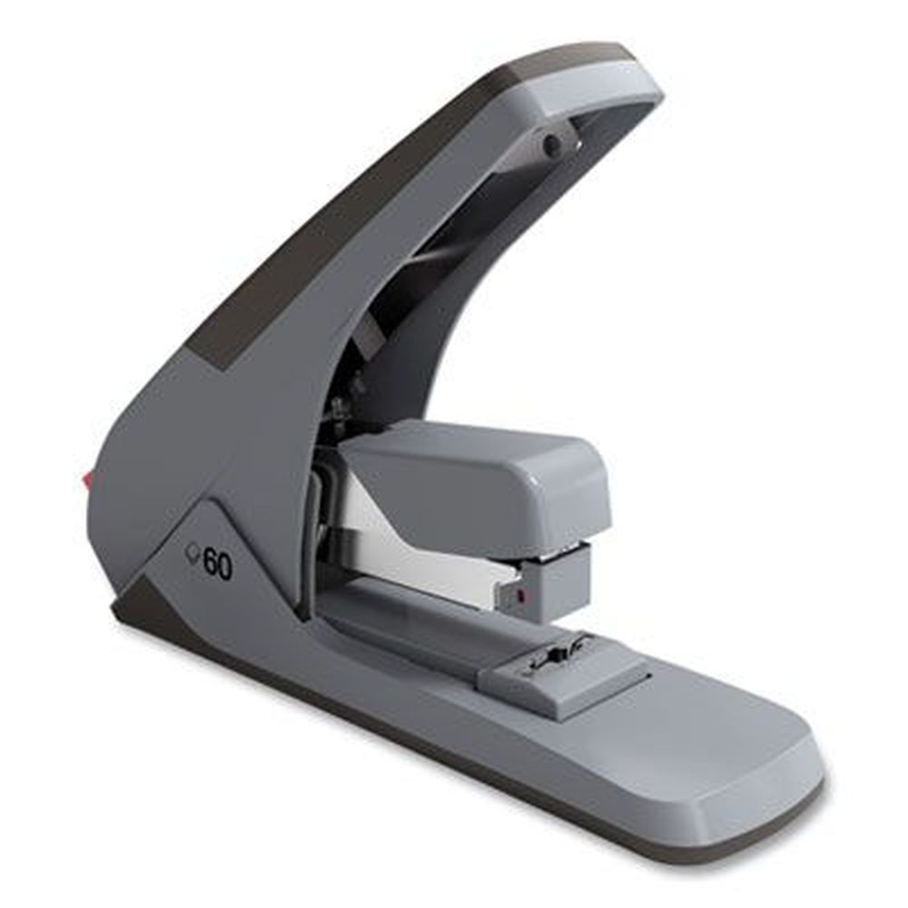 Tru Red Gray/Black One-Touch Desktop Stapler, 60 or 25 Sheet Capacity