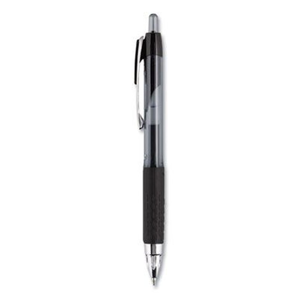 uniball Signo 207 Medium 0.7 mm Retractable Translucent Black Barrel Gel Pen -- 8 per pack
