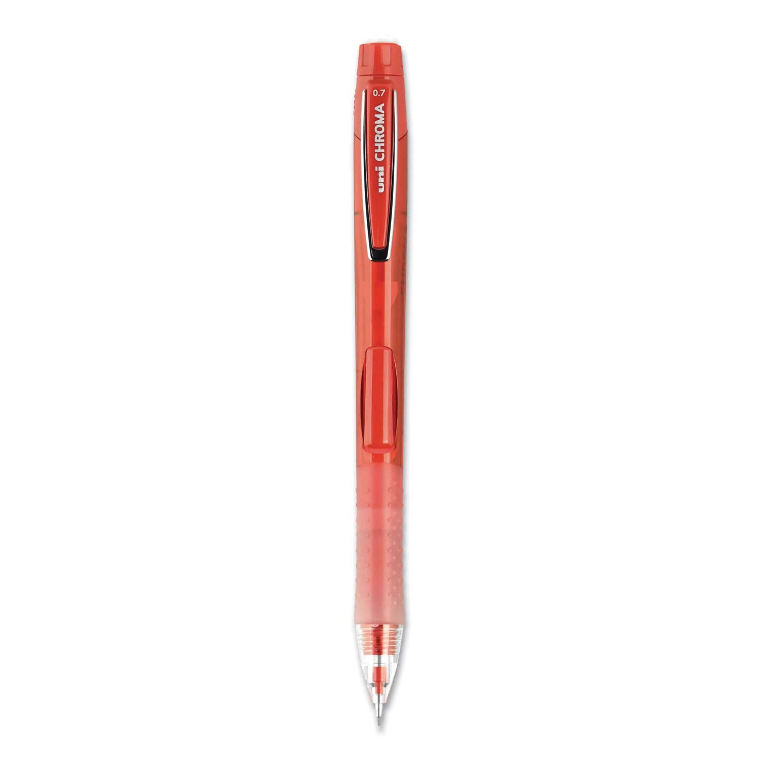 Uni Ball Black Lead Red Barrel 0.7 Mm Chroma Mechanical Pencil -- 12 per case