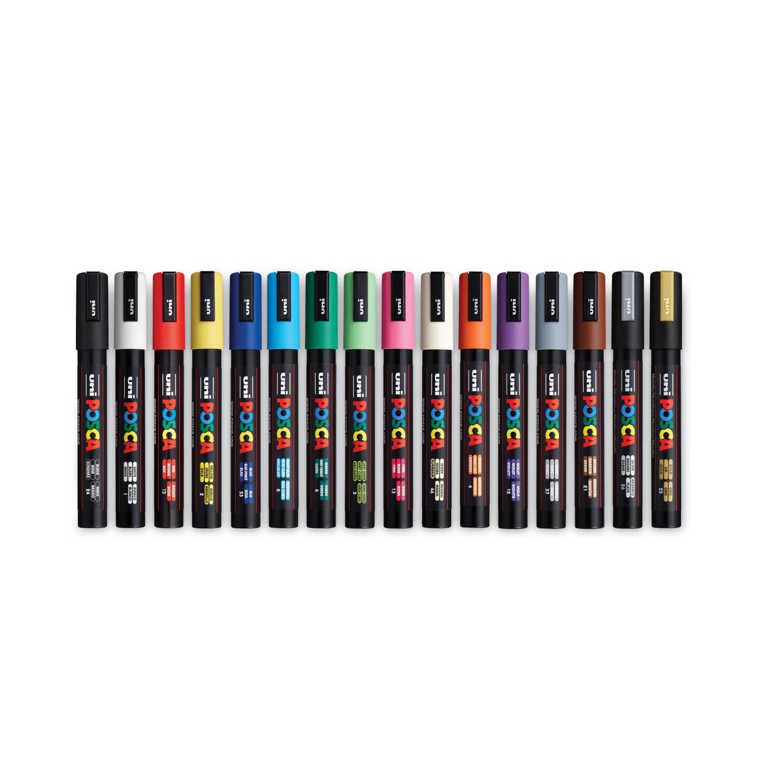 Uni POSCA Medium Bullet Tip Permanent Specialty Marker - 16 per pack -- 1 pack